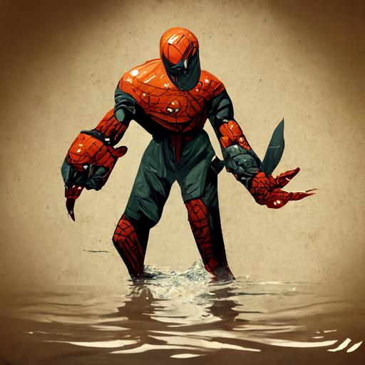 Spider-Man Iron Hand Drowning Fighters