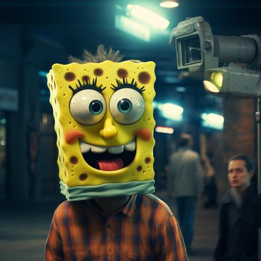 SpongeBob CCTV footage