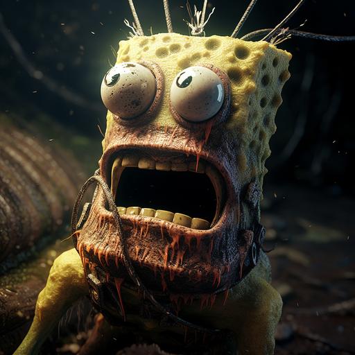 SpongeBob, suffering