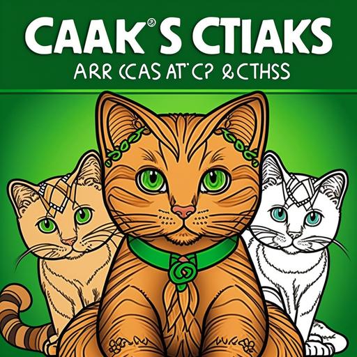 St. Patrick's Day Cats Coloring Book for Kids And Adults!: Saint Paddy's Day Easy Coloring Pages for Kids