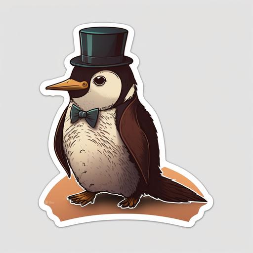 Sticker, penguin , character