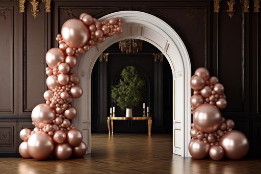 A majestic rose gold and gold balloon arch gracefully ascends, captivating the eye against the backdrop of a dark and mysterious interior reminiscent of Bryce 3D. Intricate decorative details adorn the arch, emanating an aura of refined elegance and sophistication. The scene unfolds within the enigmatic embrace of a dimly lit room, where shadows dance and flicker along the walls, adding to the allure and intrigue. The monochromatic color palette dominates the space, with varying shades of dark gray and black enveloping the environment, creating a sense of mystique and enigma. The mood of the scene exudes an air of mystery and enchantment, beckoning viewers into a realm of secrets and hidden wonders. The atmosphere crackles with an electric energy, as if on the cusp of an extraordinary revelation. Carefully positioned lighting casts a soft, warm glow upon the balloon arch, illuminating the glossy finish of the black and gold balloons. The arch stands as a beacon of elegance, its resplendent colors shimmering and reflecting the encompassing darkness. The electric hues of the balloons infuse the atmosphere with vibrancy and excitement, providing a captivating contrast to the subdued surroundings. Shadows whimsically dance around the arch, accentuating its form and lending a mesmerizing sense of depth to the scene. The overall effect is a mesmerizing display, where the interplay of light and shadow heightens the allure of the elegant balloon arch. Inspired by your concept, this image invites viewers into a realm where sophistication and darkness intertwine, captivating their imagination and alluding to hidden tales waiting to be unraveled. The black and gold balloon arch takes center stage, emanating an air of opulence and grandeur within the shadowed depths. Through [...]