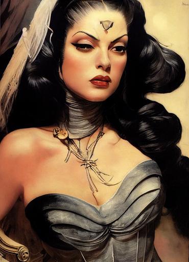 Stunning Aria Giovanni as a victorian princess, by Frank Frazetta, by Hayao Miyazaki, by H.R. Giger, Still-Life, Magazine, Newspaper, Comic Book, Booklet, Poster, Dramatic, Glamor Shot, 4k, Natural Lighting, Cinematic Lighting, insanely detailed and intricate, hypermaximalist, elegant, ornate, hyper realistic, super detailed, The streets of Castle Falkenstein in the background, in a realistic steampunk style --w 1344 --h 1920 --test --creative