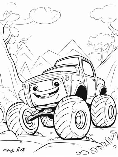 Super Adorable cute small [what you need here for example monster truck] line art coloring book page, rendered by Pixar, fairytale, energetic, playful, incredibly high detail, 16k, gorgeous, ultra-wide angle. Super Adorable little [animal name] line art coloring book page, black and white, sweet smile, character full body, so cute, excited, bright eyes, shiny and fluffy, fairytale, energetic, playful, incredibly high detail, 16k, octane rendering, gorgeous, ultra wide angle. Super Adorable [for example : astronut space] line art coloring book page, black and white, sweet smile, character full body, so cute, excited, bright eyes, shiny and fluffy, fairytale, energetic, playful, incredibly high detail, 16k, octane rendering, gorgeous, ultra wide angle. Super Adorable cute small race car line art coloring book page, rendered by pixar, fairytale, energetic, playful, incredibly high detail, 16k, gorgeous, ultra wide angle --ar 3:4 --v 5.0 --s 50