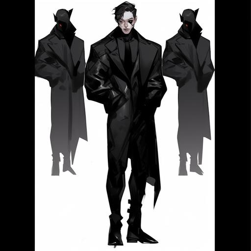 Super villain reference sheet, full body, whole picture, updated Mercenary vigilante suit, of The Shade holding a customized silver pistol, OC character design, Comic artwork style, 21yrs old, black tuxedo, long sleeve black blazer, black tie, white shirt, black pants, black dress shoes, black gloves, black shades, black grey & silver tactical suit, vigilante suit, angry face expression, old comic style, white & black Deadpool type mask, with white outlining, black dress shoes, outlined white, strong build, full body, whole picture, faced frontward, high quality art, beatiful old style comic artwork marvel . --s 750 --niji 5