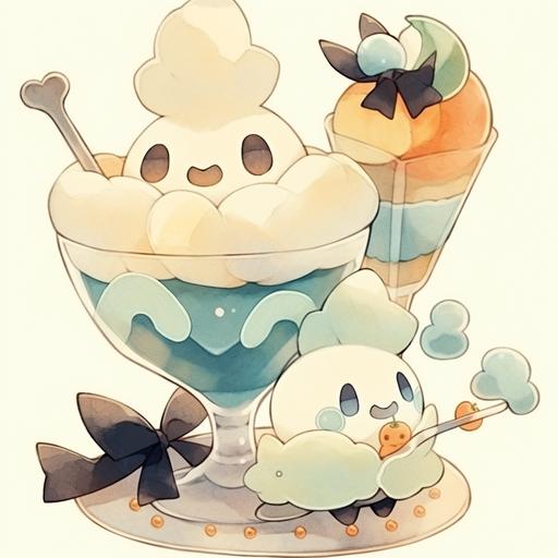 Sure! A boba tea variant of the Pokémon Polteageist could be called BobaTeageist. This Pokémon would have a teapot-shaped body just like Polteageist but with a playful twist. Instead of being filled with tea, its teapot body would be filled with colorful and bubbly boba tea. - Type: Ghost/Water - Height: 1'08 - Weight: 5.6 lbs - Abilities: Bubble Brew (Similar to Polteageist's ability, Cursed Body, but it affects Water-type moves) BobaTeageist would have a mischievous personality and love to play pranks on trainers by spilling boba tea bubbles around. It would also be known for its unique move called Bubble Burst, which sprays a burst of boba tea bubbles at the opponent, causing a combination of Ghost and Water-type damage. Its appearance would feature different flavors of boba tea inside its transparent teapot body, giving it a colorful and unique appearance for every individual BobaTeageist. --niji 5 --style cute