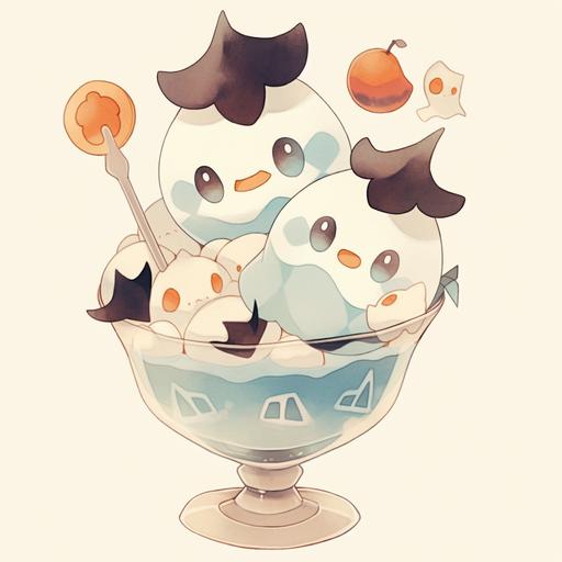 Sure! A boba tea variant of the Pokémon Polteageist could be called BobaTeageist. This Pokémon would have a teapot-shaped body just like Polteageist but with a playful twist. Instead of being filled with tea, its teapot body would be filled with colorful and bubbly boba tea. - Type: Ghost/Water - Height: 1'08 - Weight: 5.6 lbs - Abilities: Bubble Brew (Similar to Polteageist's ability, Cursed Body, but it affects Water-type moves) BobaTeageist would have a mischievous personality and love to play pranks on trainers by spilling boba tea bubbles around. It would also be known for its unique move called Bubble Burst, which sprays a burst of boba tea bubbles at the opponent, causing a combination of Ghost and Water-type damage. Its appearance would feature different flavors of boba tea inside its transparent teapot body, giving it a colorful and unique appearance for every individual BobaTeageist. --niji 5 --style cute