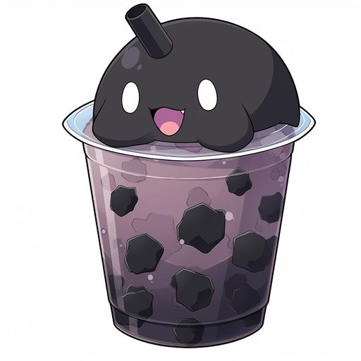 Sure! A boba tea variant of the Pokémon Polteageist could be called BobaTeageist. This Pokémon would have a teapot-shaped body just like Polteageist but with a playful twist. Instead of being filled with tea, its teapot body would be filled with colorful and bubbly boba tea. - Type: Ghost/Water - Height: 1'08 - Weight: 5.6 lbs - Abilities: Bubble Brew (Similar to Polteageist's ability, Cursed Body, but it affects Water-type moves) BobaTeageist would have a mischievous personality and love to play pranks on trainers by spilling boba tea bubbles around. It would also be known for its unique move called Bubble Burst, which sprays a burst of boba tea bubbles at the opponent, causing a combination of Ghost and Water-type damage. Its appearance would feature different flavors of boba tea inside its transparent teapot body, giving it a colorful and unique appearance for every individual BobaTeageist. --niji 5