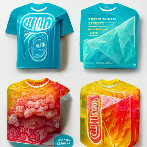 T-shirt flavored gum, package design