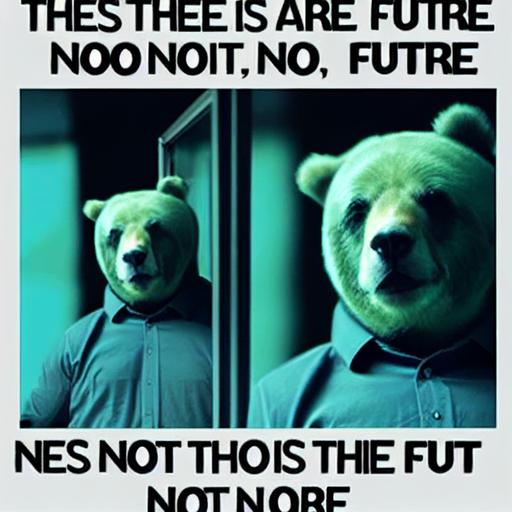 THERE IS NO FUTURE :: confession bear meme 