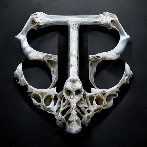TS logo hyper realistic ultra detailed bones