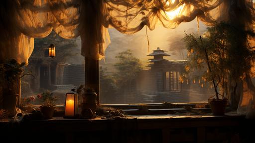 Textures, Insanely Beautiful rice paper covered window, stunning natural beauty, beautiful cinematic lighting, HDR --ar 16:9 --upbeta --s 250