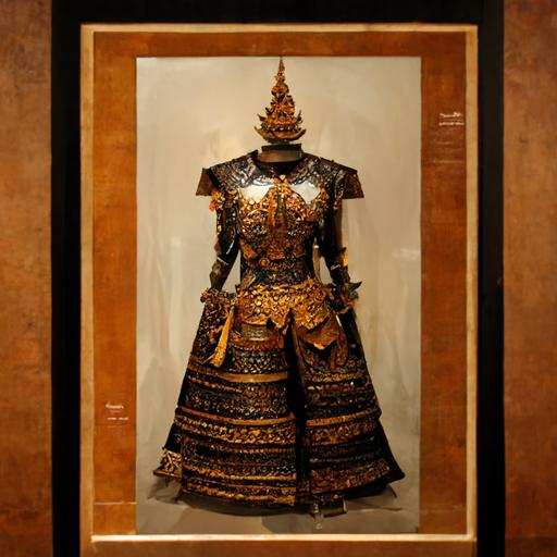 Thailand traditional dress with iron armor