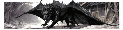 The Lethifold was a carnivorous and extremely dangerous magical beast. It resembled nothing so much as a rippling black cape, the edges fluttering slightly as it slithered  --ar 16:4