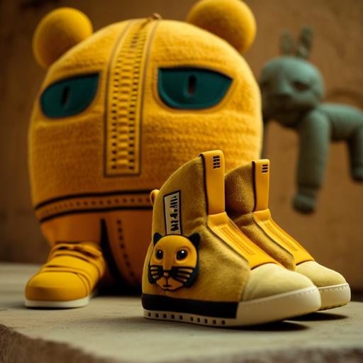 The Puma As a mascot for Bazurto Studios, the Puma represents the brand's commitment to creating unique and innovative designs that are both stylish and functional. The Puma mascot is designed with a modern twist, incorporating the brand's signature Pre-colombian fabric textiles and patterns into its sleek and athletic form. Its fur is a deep shade of mustard yellow, inspired by the 