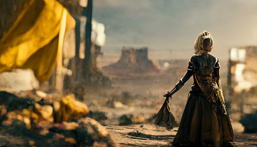 The Queen's Gambit, Anya Taylor-Joy, Charlize Theron, blonde, beautiful, post-apocalyptic cosplay, Vermeer, Mad Max, Furiosa, Fury Road, cavern, interior, canyon, hydroponic garden, dirty hair, portrait, muted colors, Highly detailed stunning image, 3d octane render, unreal engine, hyper realistic, realistic, soft illumination, greig fraser lighting, 35mm, moody lights dark in the style of Denis Villeneuve cinematic hyper-detailed realistic CGI render cinematic sci-fi --uplight --no blur --ar 16:9