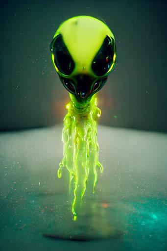 The neon green alien dances for a whirlwind UFO, photorealism, hyperdetails, high details, unreal render, dramatic lighting, 8k, cinematic lighting, unreal engine, octane render, volumetric lighting --ar 2:3