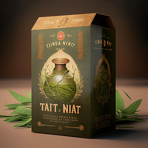 The packaging for Truc An De Nhat Tea (Long Van Tea, the tea offered to the king): 100% Tan Cuong Green Tea - Thai Nguyen, harvested according to the standard of 1 shrimp and 1 adjacent young leaf of the Long Van (Long Tinh) tea tree