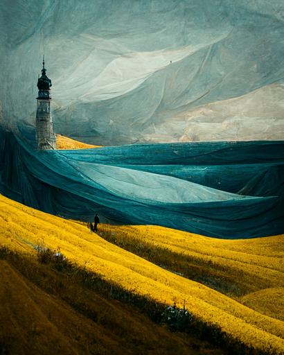The way to the sea + white sand + pampas grass + lighthouse:: Impressionism art:: highly detailed, subtle cold colors:: abstract:: dreamy lighting:: style by Vincent Van Gogh:: hd:: style by surrealism:: --ar 4:5