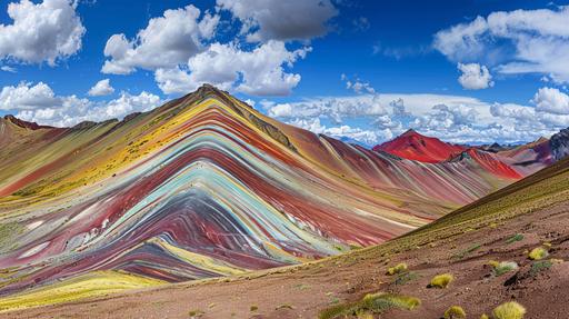 There once was a mountain named Vinicunca Whose colors were brighter than a pinata It dazzled the tourists With its rainbow of hues But the locals just called it Winikunka --ar 16:9