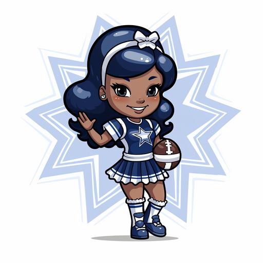 To generate an image of the current Dallas Cowboys players dressed in cheerleaders outfits using an art generator, the prompt could be: 