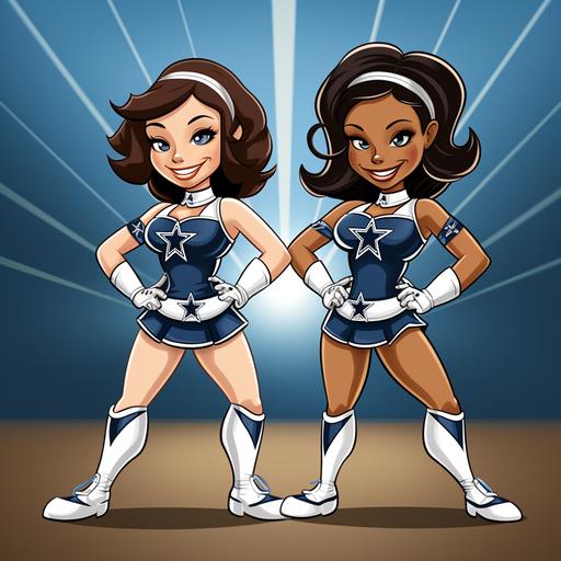 To generate an image of the current Dallas Cowboys players dressed in cheerleaders outfits using an art generator, the prompt could be: 