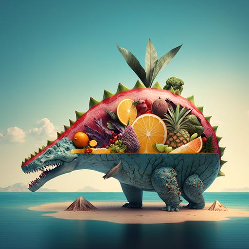 Tropical fruit Dinosaur Island --v 4