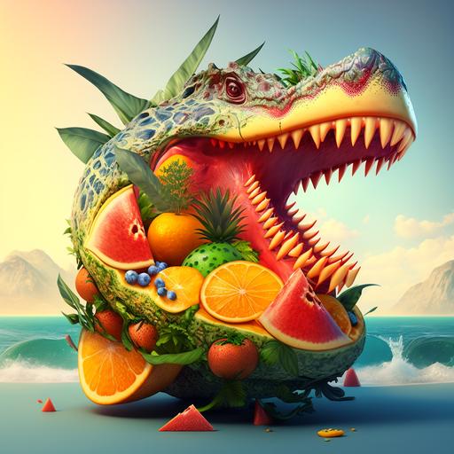 Tropical fruit Dinosaur Island --v 4