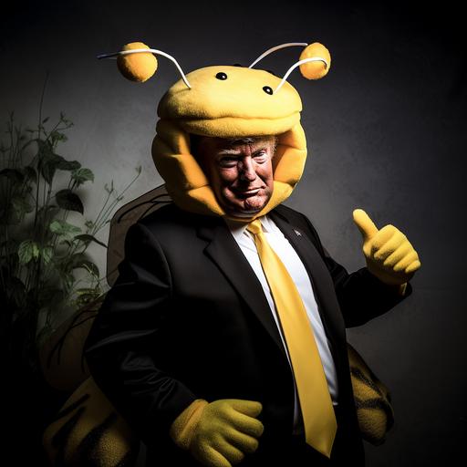 Trump in a bumble bee costume