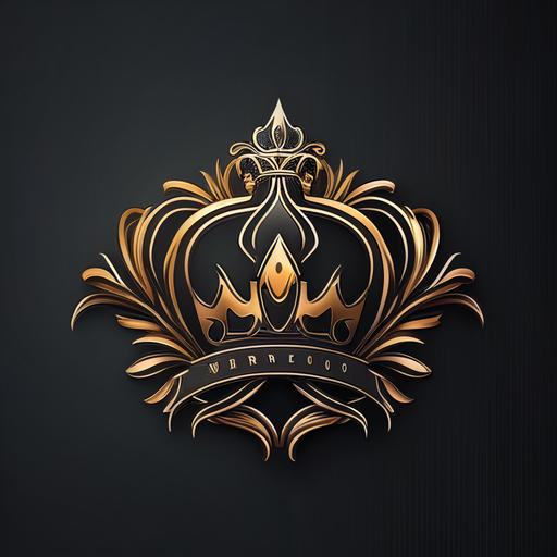 Ultra modern gold crown business logo