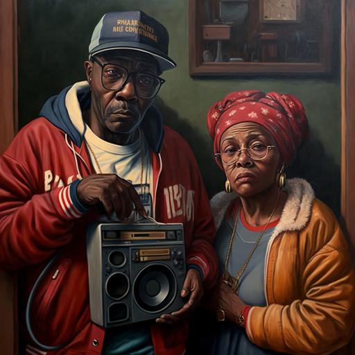 Unique, fun, comedy, originality, uncle and aunt, oil painting, meme, pictures that many people want to spread, HIPHOP