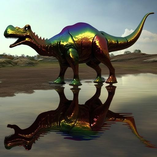 liquid rainbow oil-spill dinosaur --c 98 --v 4