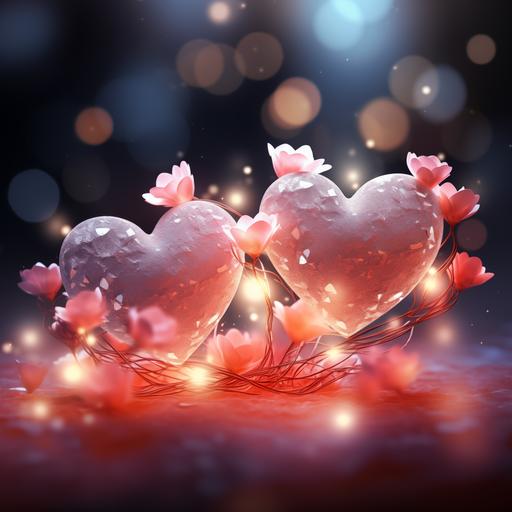 Valentine's day, beautiful even hearts, wallpaper, background