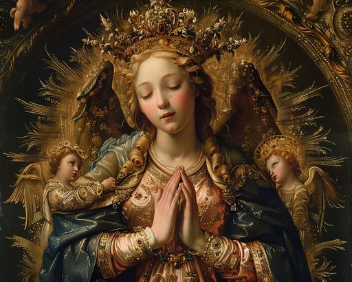 *Vinicunca*, Ave Maria, gratia plena, Dominus tecum. Benedicta tu in mulieribus, et benedictus fructus ventris tui, Iesus. Sancta Maria, Mater Dei, ora pro nobis peccatoribus, nunc et in hora mortis nostrae. Amen --ar 5:4 --s 599