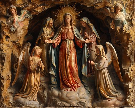 *Vinicunca*, Ave Maria, gratia plena, Dominus tecum. Benedicta tu in mulieribus, et benedictus fructus ventris tui, Iesus. Sancta Maria, Mater Dei, ora pro nobis peccatoribus, nunc et in hora mortis nostrae. Amen --ar 5:4 --s 599