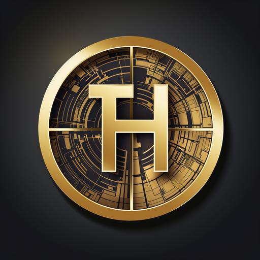 Visualize a circular icon specifically adapted to the standard structure of YouTube channel icons. This circle symbolizes endless cycles and transformation, fitting well with the theme of alchemy. Imagine a stylized metallic gold letter “T” and “H” inside the circle as the focal point. But this is not an ordinary 