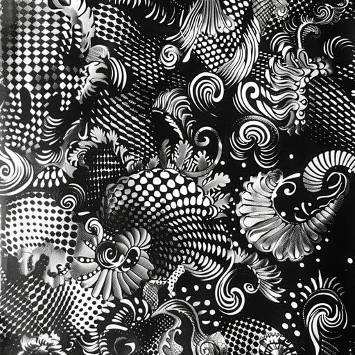 Watermarks are specific repeating patterns placed on the sheet of paper. unique black and white