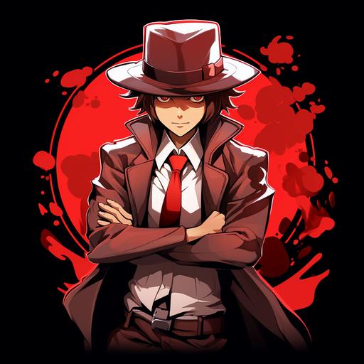 Website Detective Character Logo Stylish Cool Guilty Gear Latest Character Style simple logo japan ani style