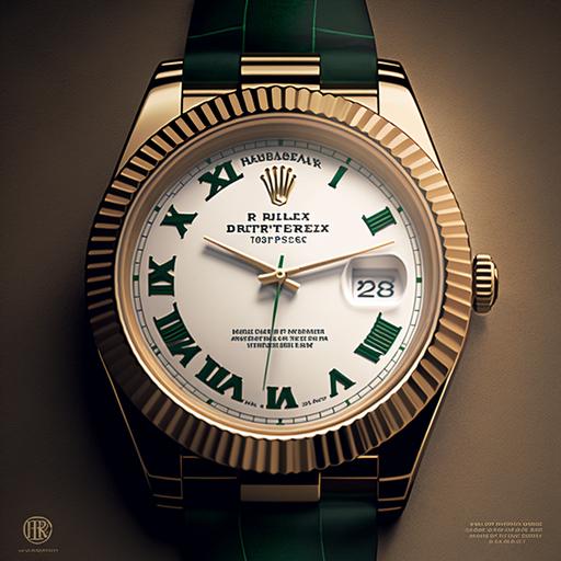 illustration of President Date Rolex Watch facing straight ahead