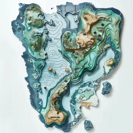 Wilson's Promontory map in water colar style