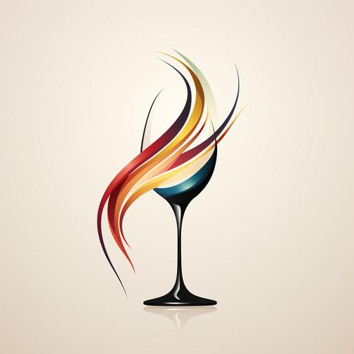 make a logo with wine glass pattern. the logo represents black women, cool colors, femine, --v 5.2 --s 250 --style raw