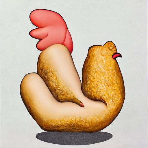 chicken leg emoji as cartoon