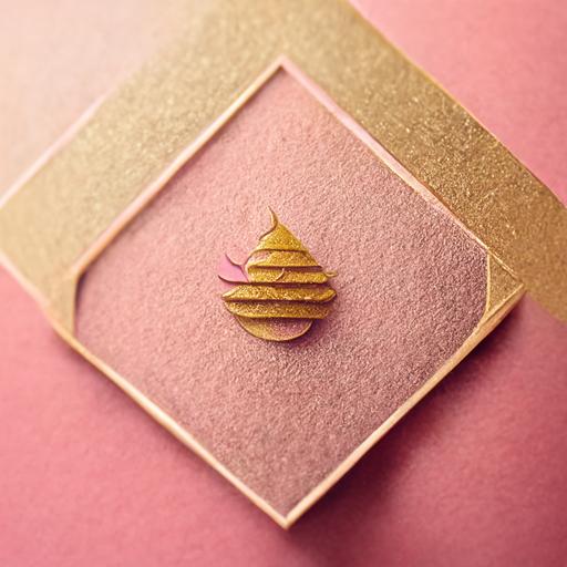 gold Pink modern Instagram Logo business for natural cosmetics brand, 