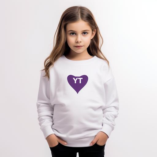Youtt Brand logo, kids brand clothes logo, 100% white background, black and purple modern y2k logo, logo only