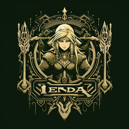 Zelda , king , logo vector, with a banner reading 'HONRA'