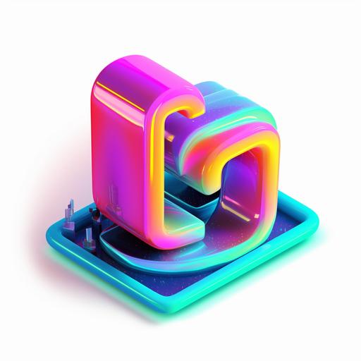 a 3d, neon icon of an element on the periodic table of elements. The icon should have a neon base color that exudes vibrancy, with neon color effects of other hues swirling around it, creating an eye-catching and dynamic visual impact. The icon should be rendered with meticulous attention to detail, showcasing the intricate structure of the element and its unique characteristics. The background should be dark, enhancing the neon glow of the icon, and conveying a sense of modernity and innovation. The overall style should be 3D modeling with neon lighting effects, creating a futuristic and captivating image that embodies the essence of the periodic table of elements. --ar 1:1 --v 5