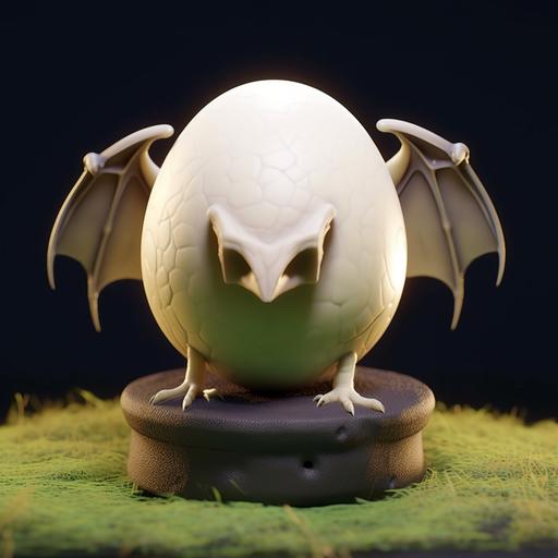a bat egg, no background, high definition  --v 5.0