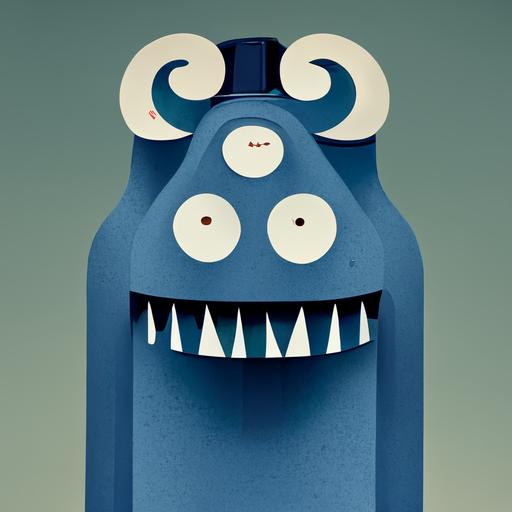 a blue yeti cartoon monster