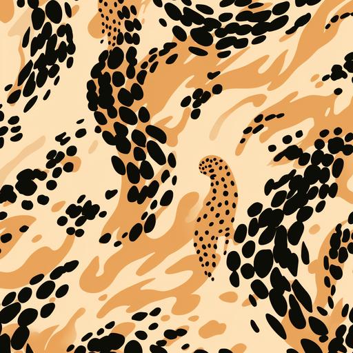 a brown and black cheetah print pattern, in the style of scattered composition