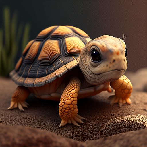 a cartoon baby tortoise - 8k - 16:9